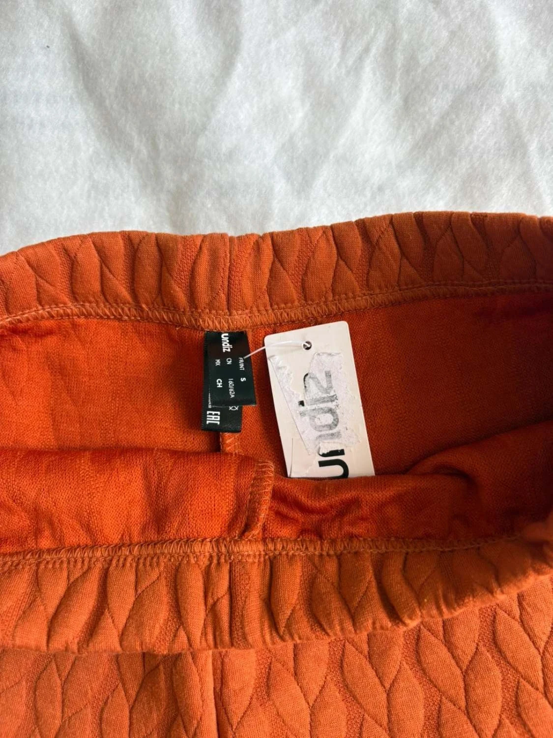 Textuurde korte broek Undiz oranje maat S – photo 2